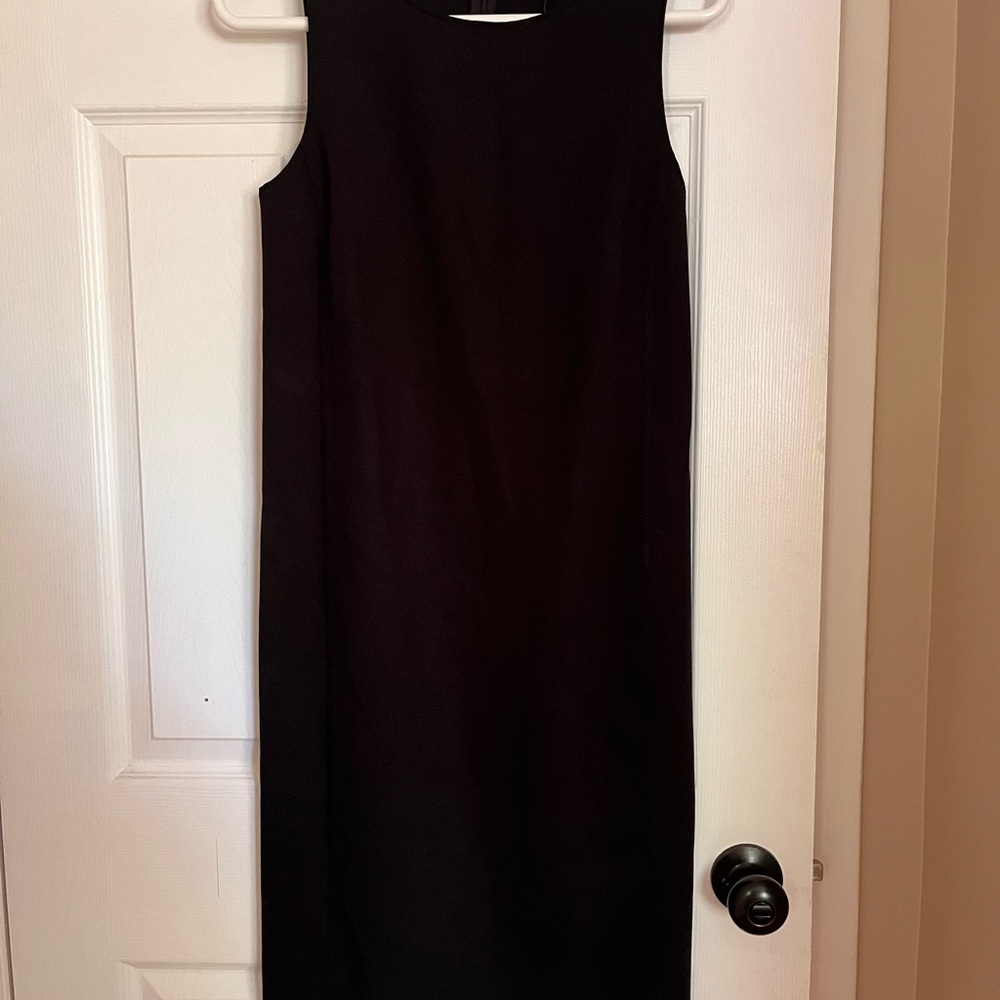 Magaschoni Black Sheath Midi Dress